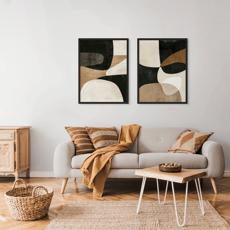 آرت دیکور  ديكور فني، طباعة بورتريه فنية جميلة مؤطرة، فن جداري تجريدي حديث، مطبوعات تجريدية بسيطة، ديكور جداري لغرفة المعيشة أو غرفة النوم أو المكتب أو ديكور المنزل - Image 2