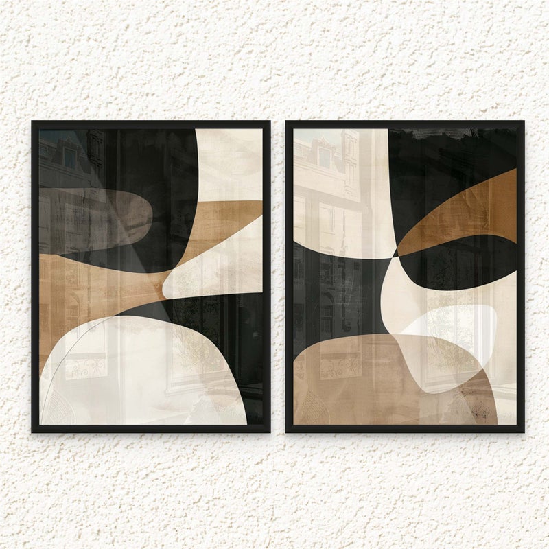 آرت دیکور  ديكور فني، طباعة بورتريه فنية جميلة مؤطرة، فن جداري تجريدي حديث، مطبوعات تجريدية بسيطة، ديكور جداري لغرفة المعيشة أو غرفة النوم أو المكتب أو ديكور المنزل - Image 1