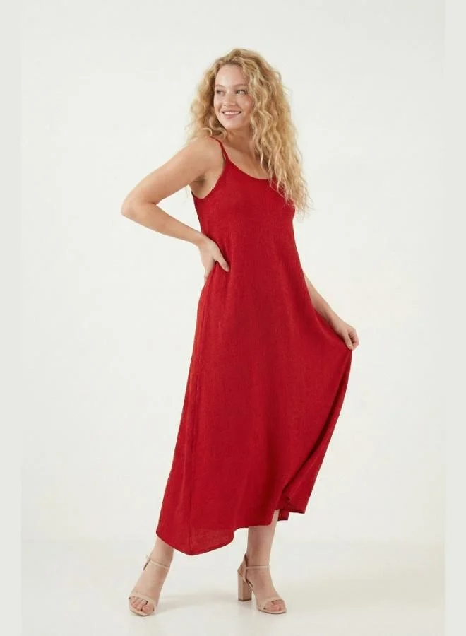 Lela  Lela Regular Fit Strappy Long Dress Women's Dress 5865732 for Women | Best Price UAE
