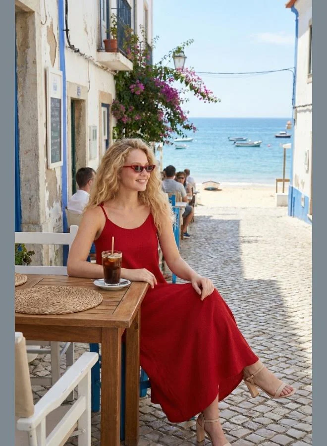 ليلا Lela Regular Fit Strappy Long Dress Women's Dress 5865732