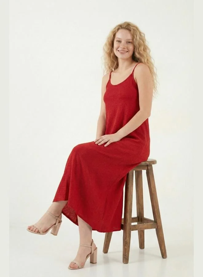 ليلا Lela Regular Fit Strappy Long Dress Women's Dress 5865732