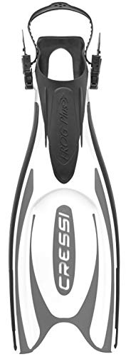 Cressi Frog Plus Adjustable Open Heel Fins WhiteBlack LXL - Image 3