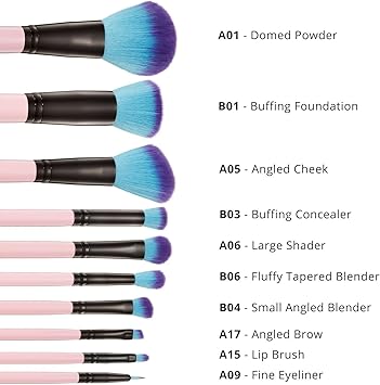 Spectrum Spectrum 10 Piece Essential Makeup Brush Set AllInOne Kit for Perfect Makeup Vegan CrueltyFree  - Image 2