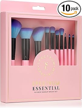 Spectrum Spectrum 10 Piece Essential Makeup Brush Set AllInOne Kit for Perfect Makeup Vegan CrueltyFree  - Image 1