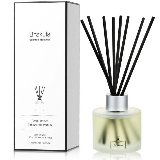 REED DIFFUSER SET 100ML BAMBOO WHITE TEA SCENTED ESSENTIAL OIL DIFFUSER HOME FRAGRANCE FOR LIVING ROOM BATHROOM OFFICE