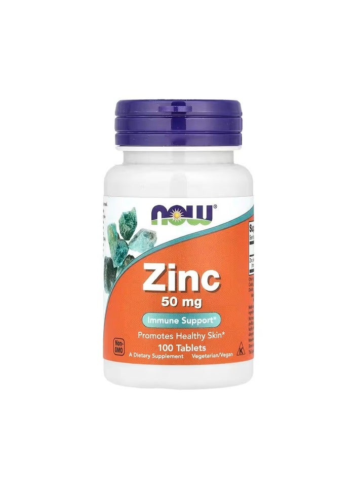 now Zinc 50 mg 100 Tablets - Image 1