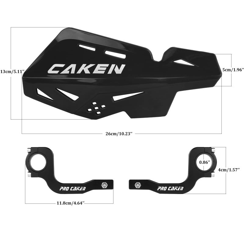 PRO CAKEN Universal Handle Bar Hand Guards CNC for Dirt Bike Motocross-black - Image 2
