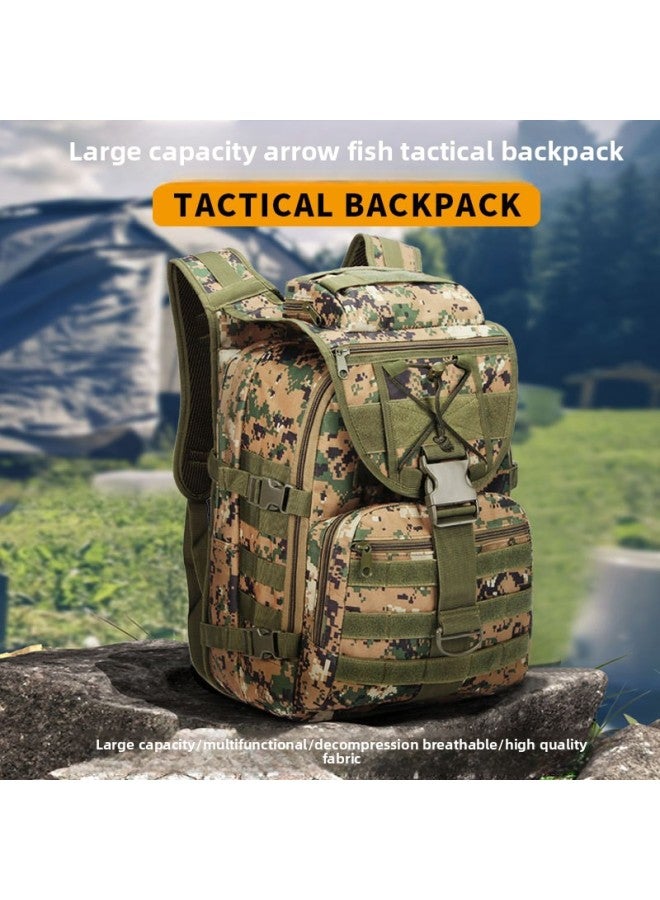 Generic Tactical Backpack Military Fan Bag Travel Backpack X7 Swordfish Tactical Bag Mountaineering Camouflage Bag 40 Liters-Color:The Jungle Digital-Capacity:36-55L  - Image 3
