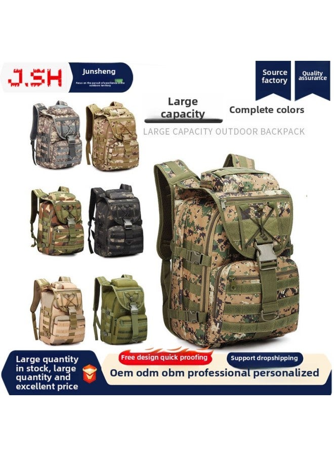 Generic Tactical Backpack Military Fan Bag Travel Backpack X7 Swordfish Tactical Bag Mountaineering Camouflage Bag 40 Liters-Color:The Jungle Digital-Capacity:36-55L  - Image 2