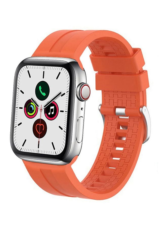 Perfii Replacement Band For Apple Watch Series 5/4/3/2/1 44/42mm Orange - Image 1