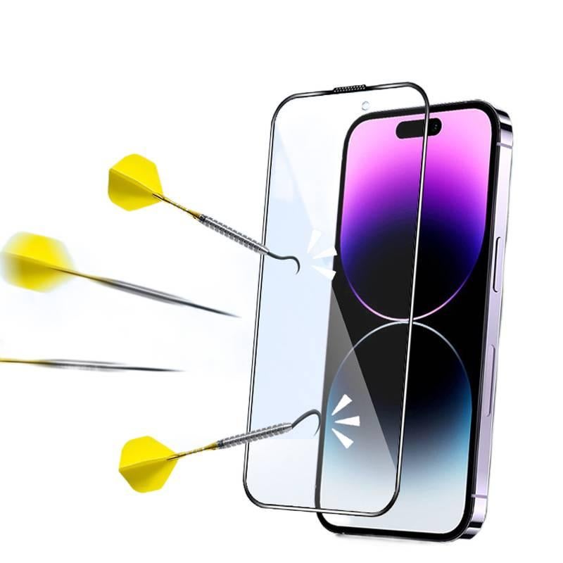 غطاء هاتف بGlass باللون شفاف لـ iPhone 12 Pro مع وضوح عالي ومقاوم للانفجار مع مقاوم للغبار مع مقاوم لبصمات الأصابع للتخزين العملي للمدرسة للعائلة - Image 3