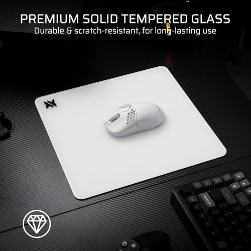 LTC Glass Gaming Mouse Pad, Ultra-Smooth Micro-Etched Surface Mousepad, Improved Precision & Speed, Tempered Glass, Impact & Scratch Resistant, Anti-Slip High-Density Silicone Rubber Base, 11.8X11.8in - Image 5
