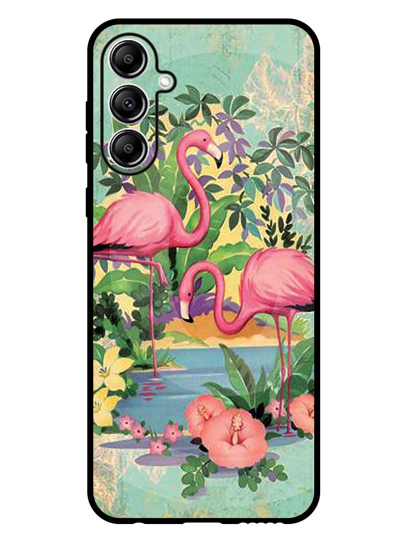 Theodor Protective Case Anti Scratch Shock Proof Bumper Cover For Samsung Galaxy F15 Pink Flamingoes - Image 1