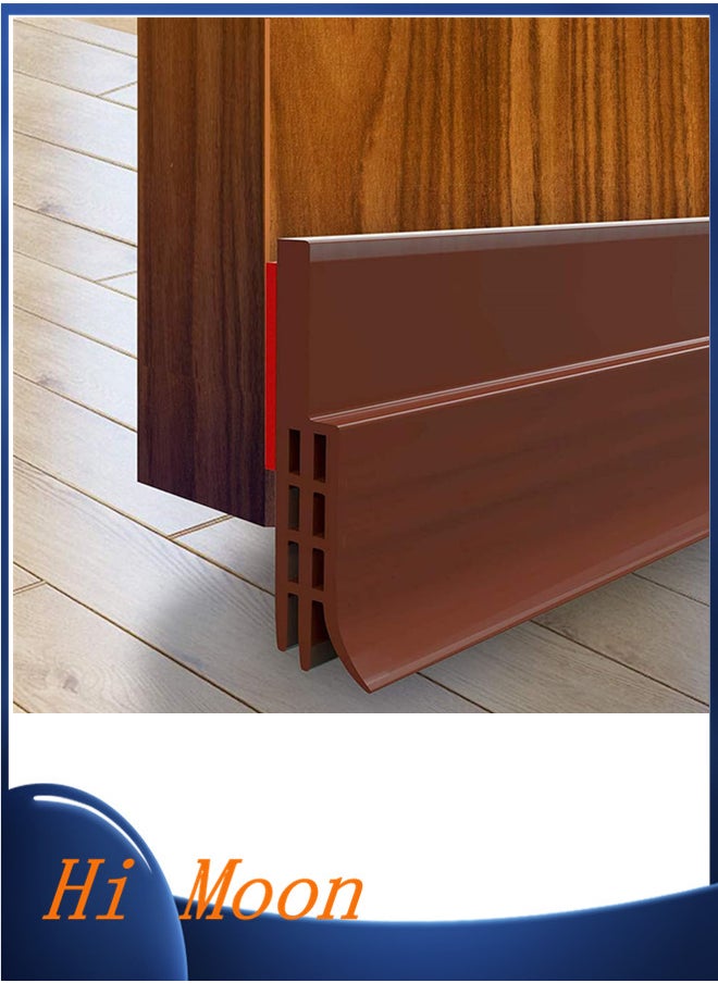 Hi Moon 2 Pack Door Draft Stopper, Under Door Draft Blocker, Soundproof Door Sweep Weather Stripping for Doors, 39" L x 2" W Brown, HomAe Essentials for New Home  - Image 1