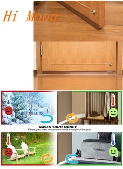 Hi Moon 2 Pack Door Draft Stopper, Under Door Draft Blocker, Soundproof Door Sweep Weather Stripping for Doors, 39" L x 2" W Brown, HomAe Essentials for New Home  - Image 2
