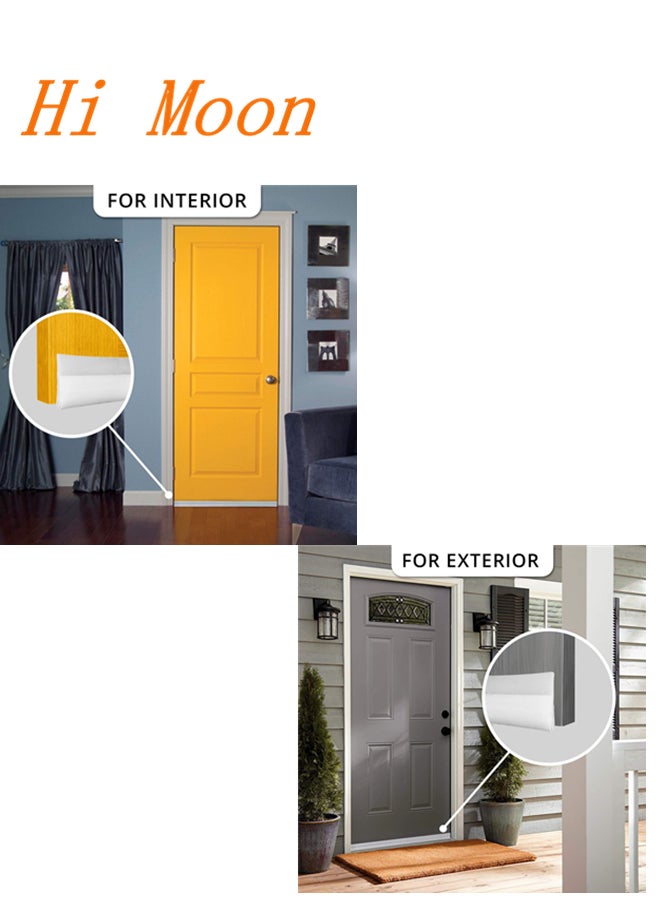 Hi Moon 2 Pack Door Draft Stopper, Under Door Draft Blocker, Soundproof Door Sweep Weather Stripping for Doors, 39" L x 2" W Brown, HomAe Essentials for New Home  - Image 5