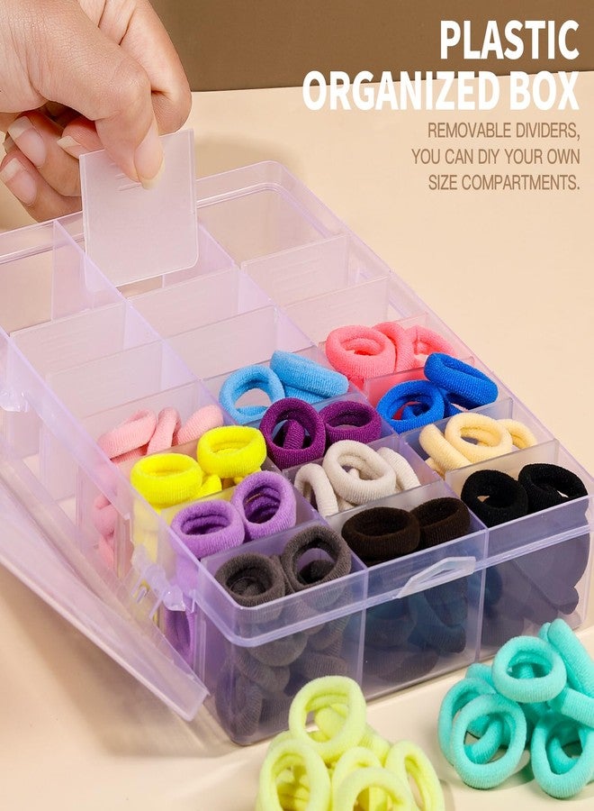 YGDZ Baby Hair Ties, 280 PCS Cotton Toddler Hair Ties, Seamless Soft Small Elastics Hair Bands with Organizer Box, Hair Accessories for Girls, Toddler, Kids, Mini Ponytail Holders… - Image 5
