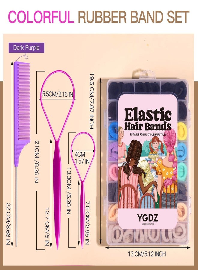 YGDZ Baby Hair Ties, 280 PCS Cotton Toddler Hair Ties, Seamless Soft Small Elastics Hair Bands with Organizer Box, Hair Accessories for Girls, Toddler, Kids, Mini Ponytail Holders… - Image 3