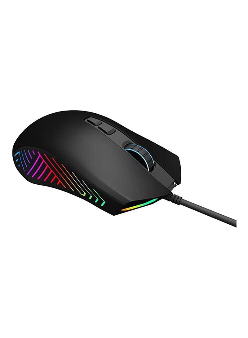 Techno Zone Techno Zone V70 Mouse Multi Gaming Programmable 7 Button 5000 DPI Speed and RGB LED Lights 6600 Fps With CD - Black  - Image 2