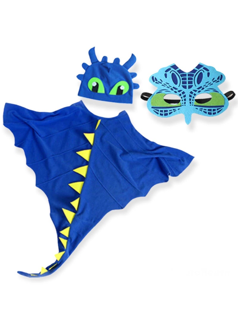 Highland Dinosaur Cape Mask Hat Costume for Kids - Image 1