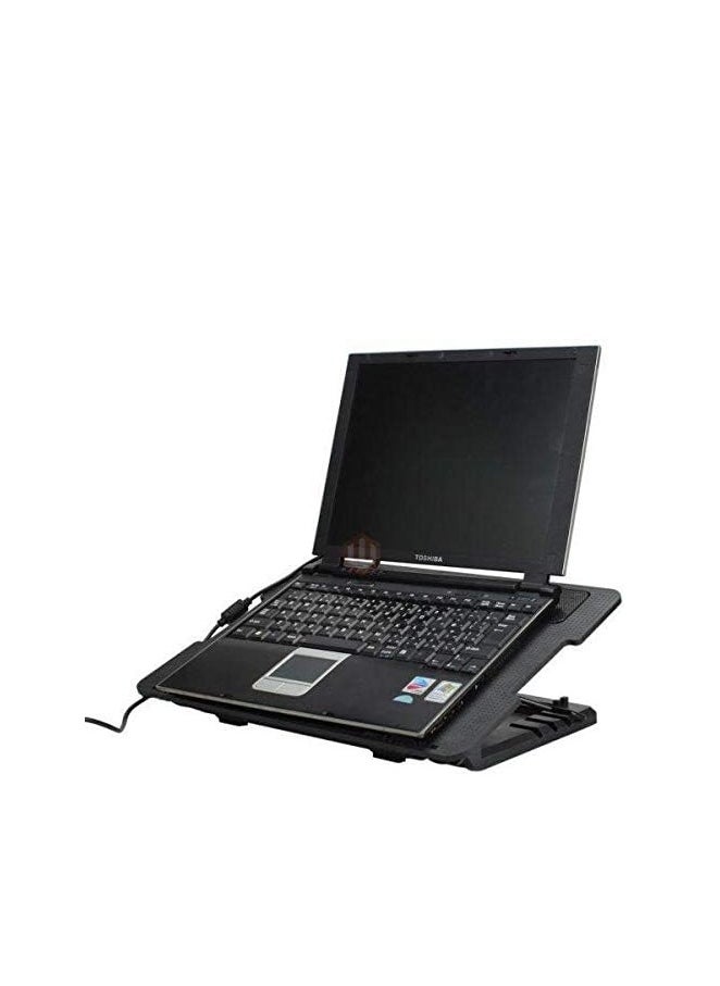 Generic Cooling Fan Stand with Fan, 2 USB Ports and LED Light for Laptop, MacBook  - Image 2