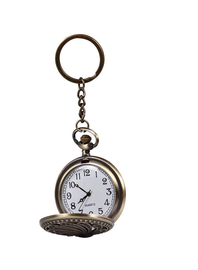 RainSound Metal Peacock Design Vintage Pocket watch Keychain - Image 2