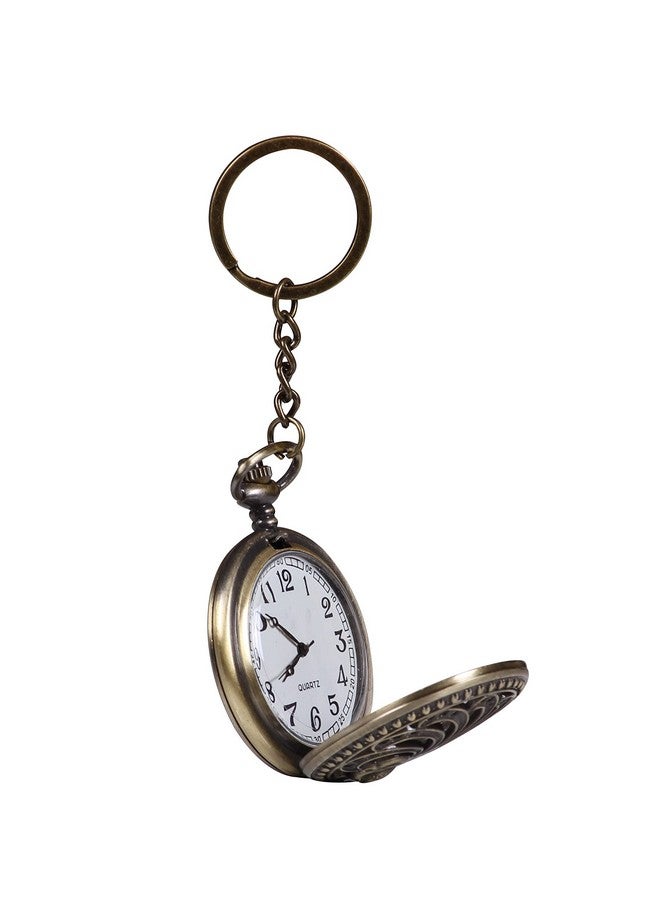 RainSound Metal Peacock Design Vintage Pocket watch Keychain - Image 3