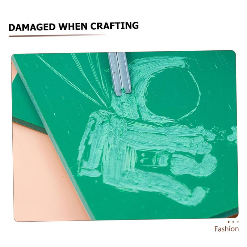 4Pcs PVC Engraving Plates Flexible Linocut Carving Tools DIY Craft Boards for Kids - Image 4