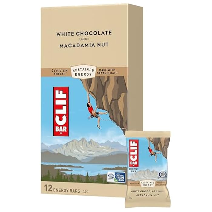CLIF BAR - White Chocolate Macadamia Nut Flavor - Made with Organic Oats - Energy Bars - Non-GMO - Plant Based Protein Bars (1 Count) - Image 1