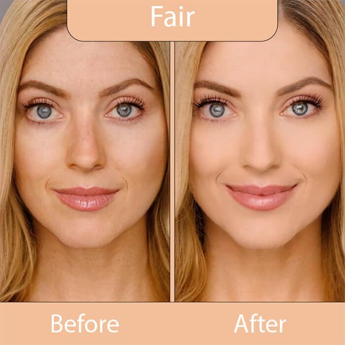 LUMINESS Airbrush Spray Silk Foundation Starter Kit - Fair - Foundation, Primer & Dual-Sided Angled Buffing Brush - Medium, Buildable Coverage, Anti-Aging Formula Hydrates & Moisturizes - Image 3