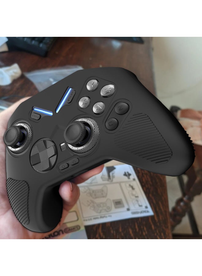 For Feizhi Black Samurai FLYDIGI Vader 4 Pro Gamepad Silicone Protective Case Simple Solid Color-Product Color:V16 Blue