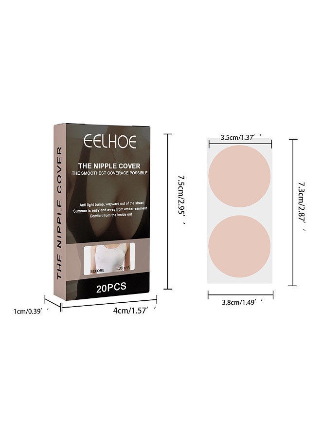 EELHOE EELHOE 20Pcs Nipple Covers Invisible Skin-friendly Anti-friction Anti-bump Nipple Stickers Summer Wearing  - Image 4