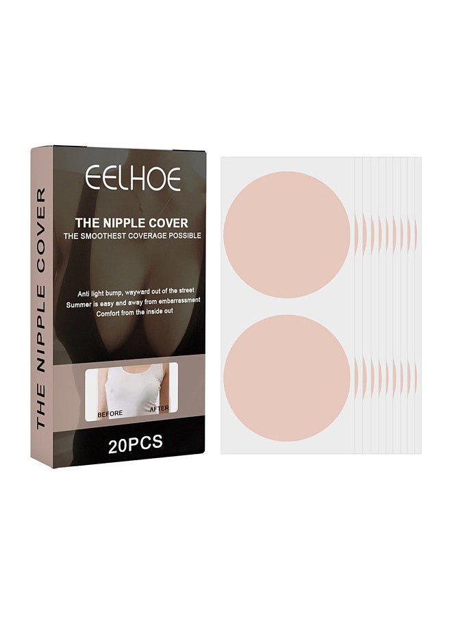 EELHOE EELHOE 20Pcs Nipple Covers Invisible Skin-friendly Anti-friction Anti-bump Nipple Stickers Summer Wearing  - Image 1