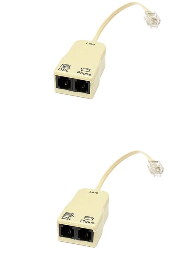 Taimi - DSL Filter Phone Jack Splitter DSL Splitter Filter Z-Blocker for Phone Line pack of 2 - Image 1