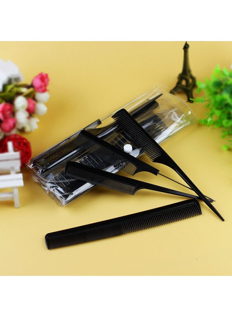 DubaiGallery 10 PCS Salon Hair Styling Comb Set Profession Hairdressing Plastic Barbers Brush - Image 3