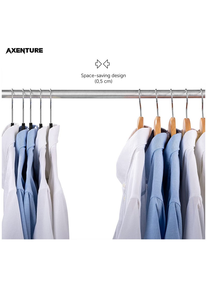 AXENTURE - 50-Piece Nonslip 360-Degree-Swivel Hook Velvet Hangers Black 41x23.3x0.5cm - Image 1