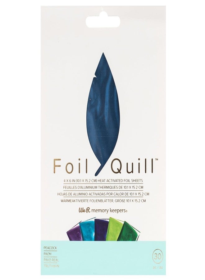 We R Memory Keepers Foil Quill Foil Sheets 4"X6" 30/Pkg-Peacock - Image 1