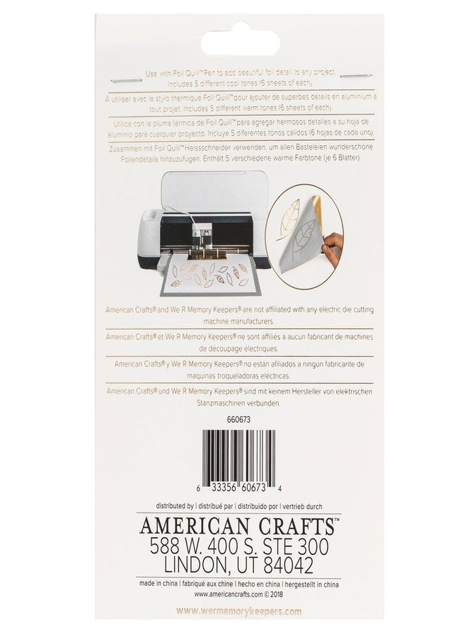 We R Memory Keepers Foil Quill Foil Sheets 4"X6" 30/Pkg-Peacock - Image 3
