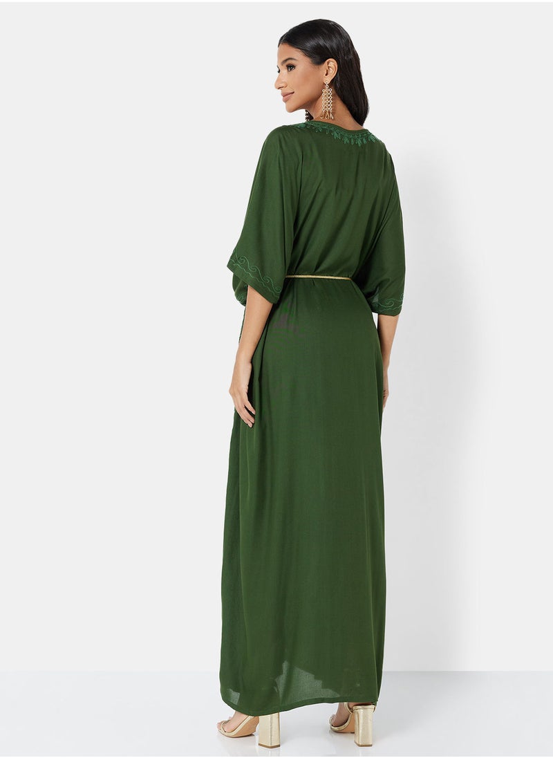ARABIAN CLOSET EMBROIDERED KAFTAN  - Image 2