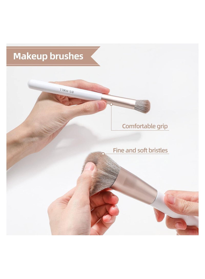 BS Mall Makeup Brushes18 Pcs Premium Synthetic Powder Foundation Blush Contour Concealers Lip Brushes - Image 4