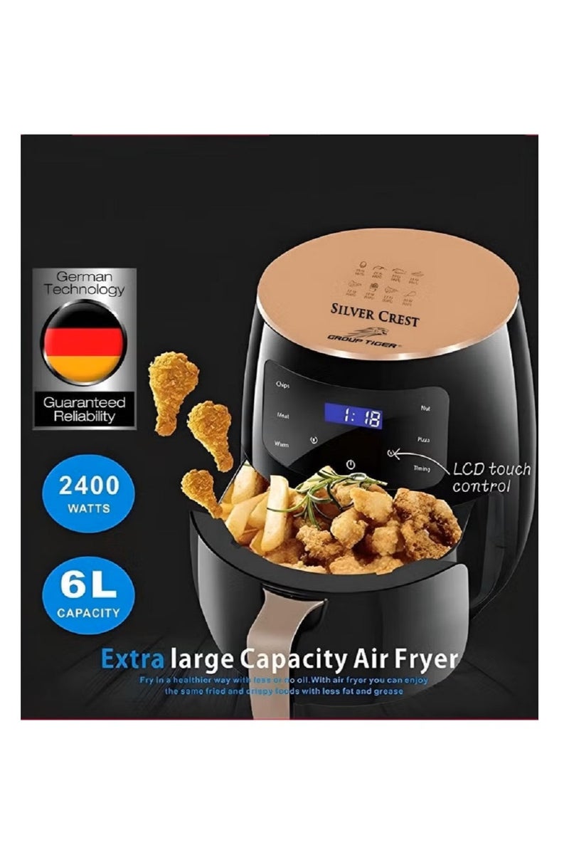SILVER CREST Silver Crest - 2400W Air Fryer - 6L - LCD Touch Screen - Image 2