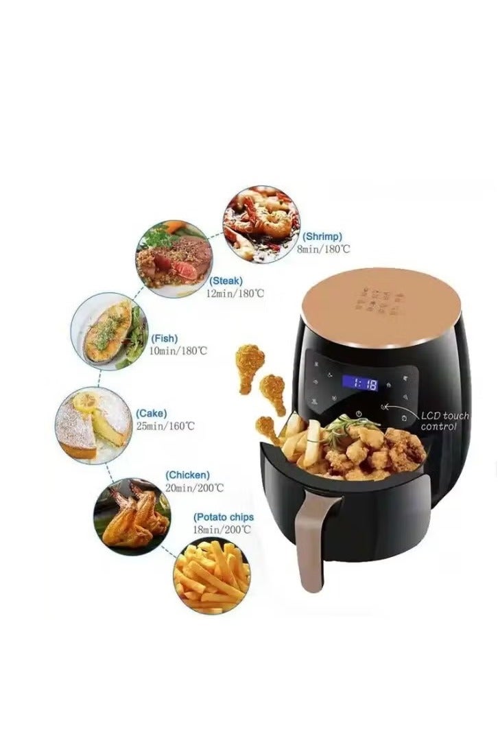 SILVER CREST Silver Crest - 2400W Air Fryer - 6L - LCD Touch Screen - Image 4
