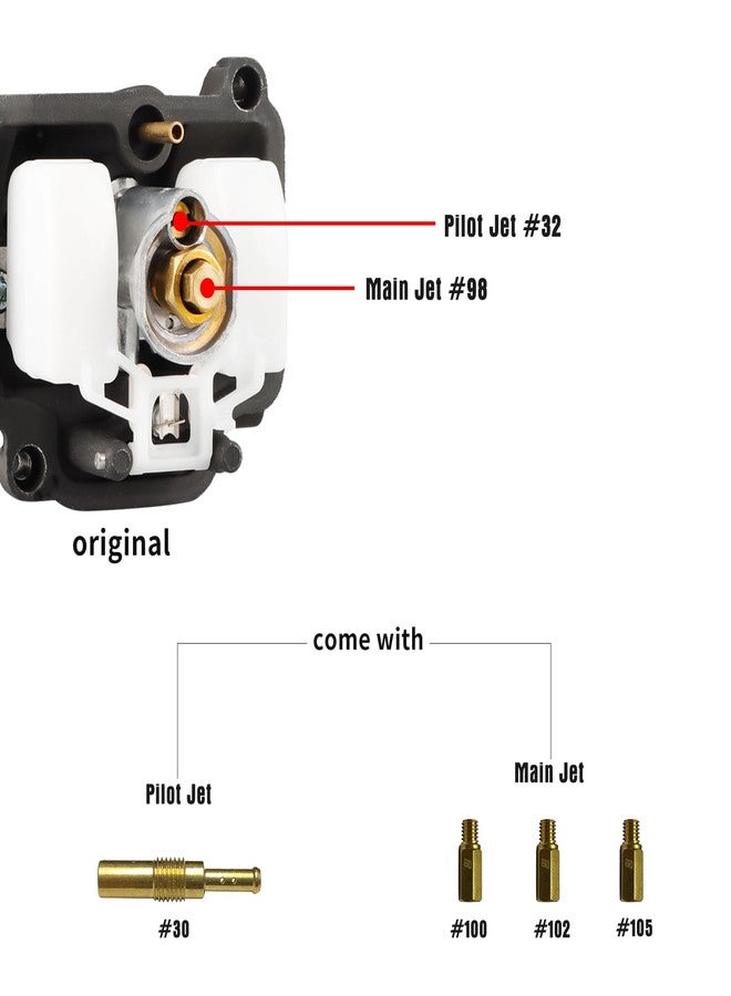 NIBBI PWK24mm Carburetor with Carb Jets, Fit 125cc-150cc YAMAHA KAWASAKI SUZUKI Apollo SSR TTR SYM TAOTAO Atv Dirt Bike Pit Bike GY6 Motorcycle Moped (PWK-24mm) - Image 4