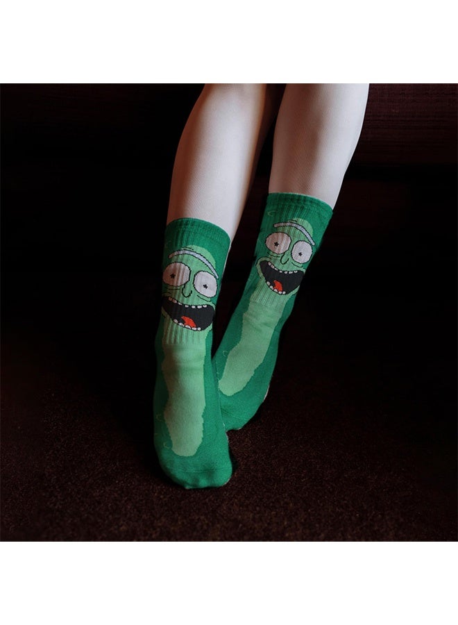 Peachjoy Funny Cartoon Socks Men 4 Pack Colorful Crazy Cute Character Patterned Cotton Novelty Dress Crew Socks Women Size 8-12 - Image 2
