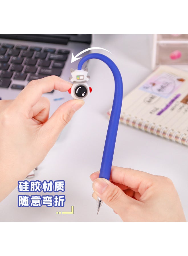 HELPS Creative Astronaut Soft Silicone Gel Pen For Primary School Students Cute Shake Pen Cartoon Shake Pen Learning Stationery Gifts - Image 4
