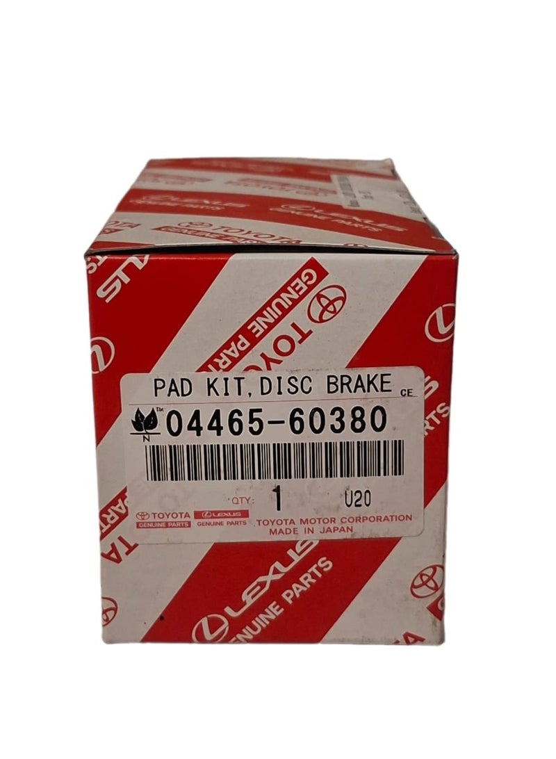 TOYOTA Pad Kit, Disc Brake L/Fitting Parts, Fr Lexus, 04465-60380 