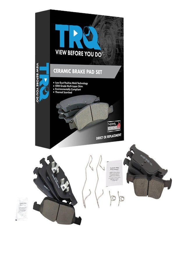 تي آر كيو وسادات فرامل TRQ سيراميك متوافقة مع سيارات فورد إيدج (2015-2020)، وفيوجن (2017-2019)، ولينكولن كونتيننتال (2017-2020)، وMKX (2016-2018)، ونوتيلوس (2019-2020). - Image 1