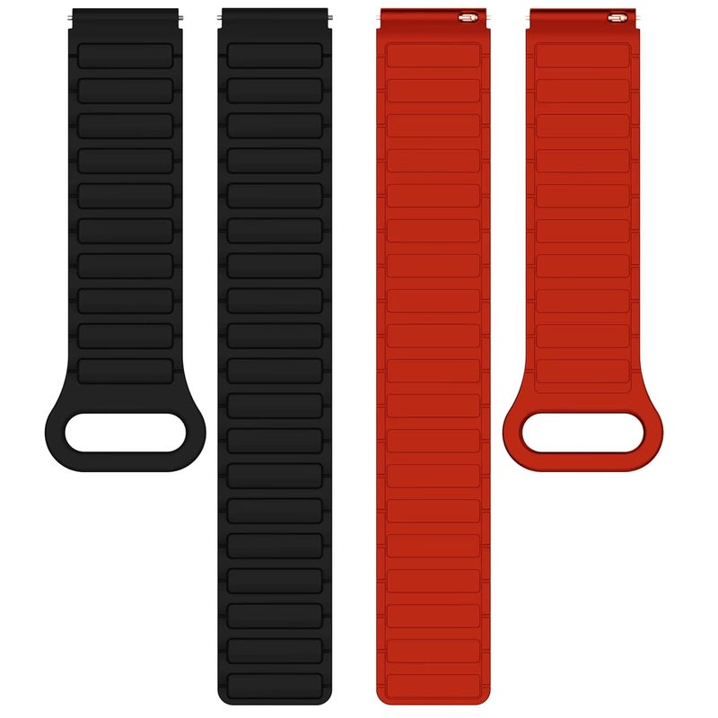 ACM حزام ساعة مغناطيسي سيليكون 22 مم متوافق مع ساعة Noise Colorfit Pro 6 Max الذكية حزام ملون فاخر - Image 3