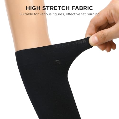 HEALLILY 1 Pair Black Slimming Arm Sleeves Elastic Compression Arm Shapers for Women Weight Loss Post Surgical Compression Sleeves - Image 2