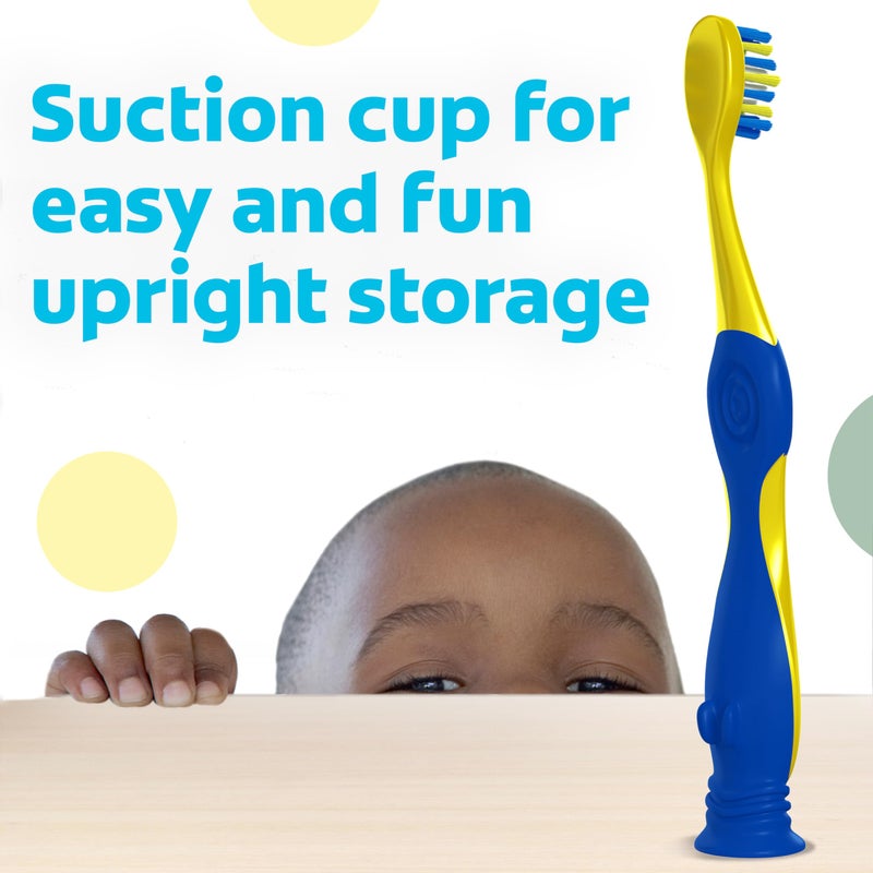 Colgate Bluey Extra Soft Toothbrush for Kids, Kids Toothbrush Pack with Built in Suction Cup Toothbrush Holder, Designed for Children Ages 2 and Up, Extra Soft Bristles, 2 Count (Pack of 1) - Image 3